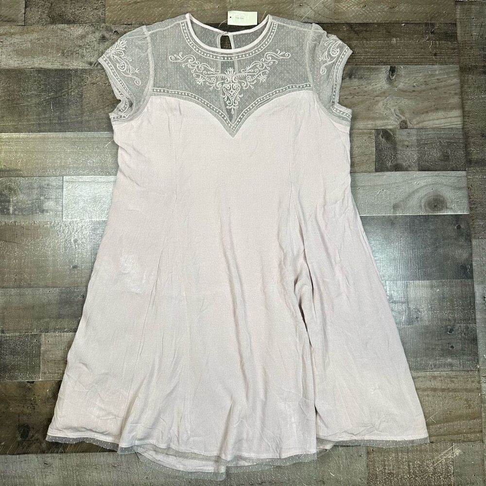 Maurice’s Women’s Large Sheer Cap Sleeve Dress A Line Sweetheart Lilac Purple